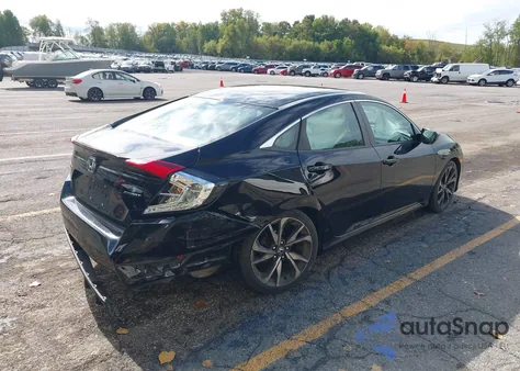 2019 Honda Civic Sport z USA, uszkodzony, nr VIN 2HGFC2F81KH536126